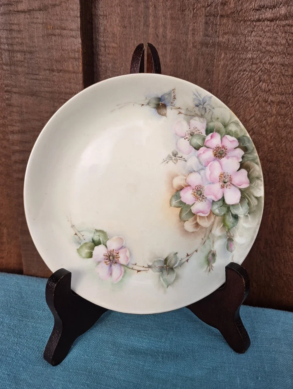 3 Vintage Floral Plates 6 1/4